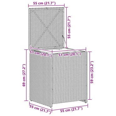 vidaXL Κουτί Μαξιλαριών 55x55x69cm ατσάλι