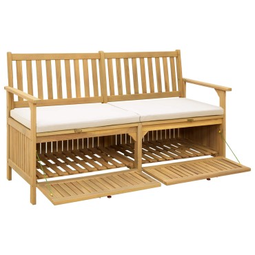 vidaXL Παγκάκι με αποθήκευση 2 -Seater 148x63x84cm Ορθογώνιος 1 τεμ.
