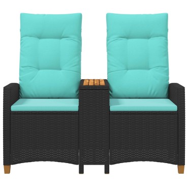 vidaXL Ρυθμιζόμενος Πάγκος με Τραπέζι 2 -Seater 126x65x112cm