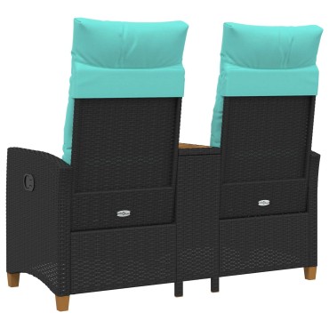 vidaXL Ρυθμιζόμενος Πάγκος με Τραπέζι 2 -Seater 126x65x112cm
