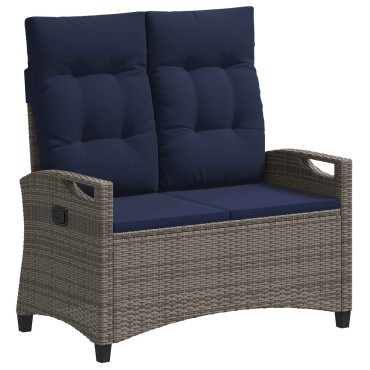 vidaXL Παγκάκι κήπου με μαξιλάρι 105x60x112cm ατσάλι 1 τεμ.
