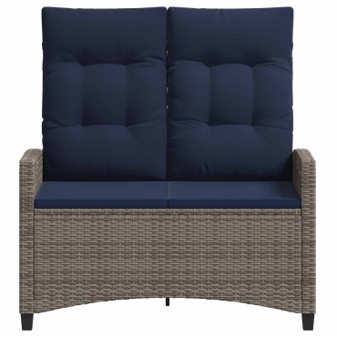 vidaXL Παγκάκι κήπου με μαξιλάρι 105x60x112cm ατσάλι 1 τεμ.