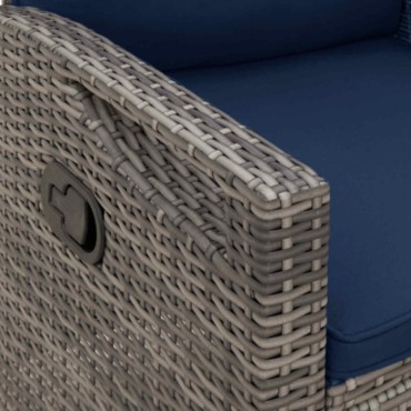 vidaXL Παγκάκι κήπου με μαξιλάρι 105x60x112cm ατσάλι 1 τεμ.