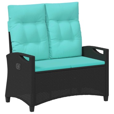 vidaXL Παγκάκι κήπου με μαξιλάρι 105x60x112cm ατσάλι 1 τεμ.