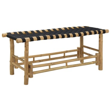 vidaXL Παγκάκι κήπου 110x38x40cm Μπαμπού Φυσικό Ορθογώνιος 1 τεμ.