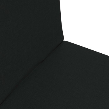 vidaXL Ρυθμιζόμενη Πολυθρόνα Δαπέδου Μαύρο Ύφασμα 57x64x59cm