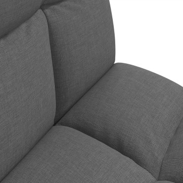 vidaXL Ρυθμιζόμενη Πολυθρόνα Δαπέδου Σκούρο Γκρι Ύφασμα 55x61x57cm