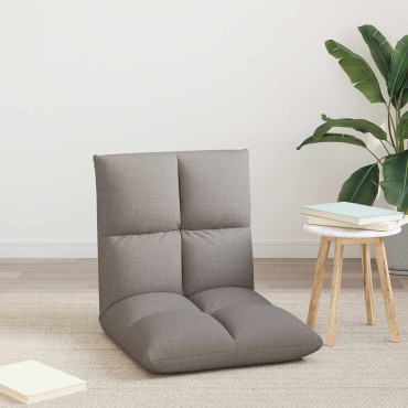 vidaXL Ρυθμιζόμενη Πολυθρόνα Δαπέδου Taupe Ύφασμα 55x61x57cm