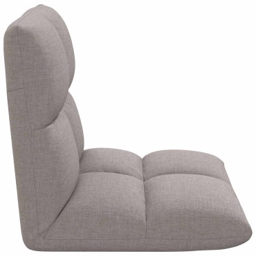vidaXL Ρυθμιζόμενη Πολυθρόνα Δαπέδου Taupe Ύφασμα 55x61x57cm