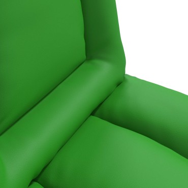 vidaXL Ρυθμιζόμενη Πολυθρόνα Δαπέδου Γκρι Τεχνητό Δέρμα 55x61x67cm