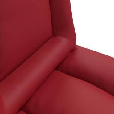 vidaXL Ρυθμιζόμενη Πολυθρόνα Δαπέδου Κόκκινο Τεχνητό Δέρμα 55x61x67cm