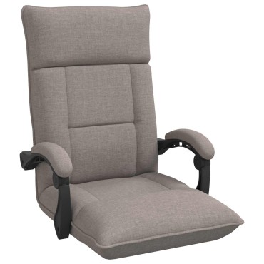 vidaXL Ρυθμιζόμενη Πολυθρόνα Δαπέδου Taupe Ύφασμα 58x66x80cm