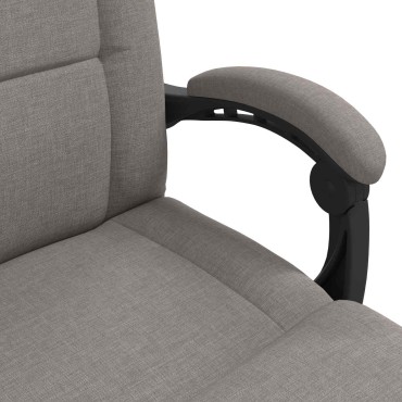 vidaXL Ρυθμιζόμενη Πολυθρόνα Δαπέδου Taupe Ύφασμα 58x66x80cm