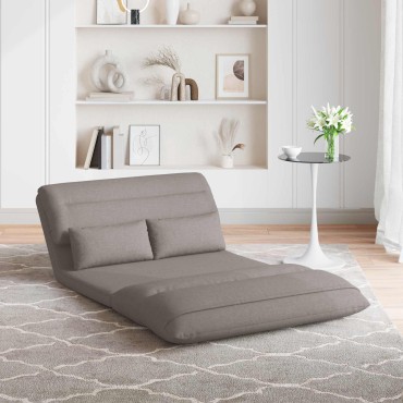 vidaXL Ρυθμιζόμενη Πολυθρόνα Δαπέδου Taupe Ύφασμα 110x82x55cm