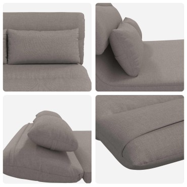 vidaXL Ρυθμιζόμενη Πολυθρόνα Δαπέδου Taupe Ύφασμα 110x82x55cm