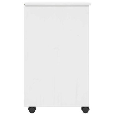 vidaXL Κινητό Ντουλάπι 34x39x65,5cm Στερεό πεύκο Λευκός