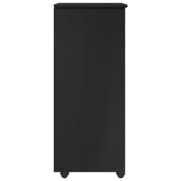vidaXL Κινητό Ντουλάπι 34x39x93,5cm Στερεό ξύλο πεύκου Μαύρο