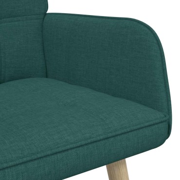 vidaXL Καναπές 2 ατόμων Σκούρο Πράσινο 115x61x87cm Ύφασμα