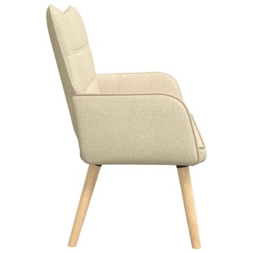 vidaXL Καναπές 2 ατόμων Κρεμ 115x61x87cm Ύφασμα
