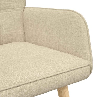 vidaXL Καναπές 2 ατόμων Κρεμ 115x61x87cm Ύφασμα