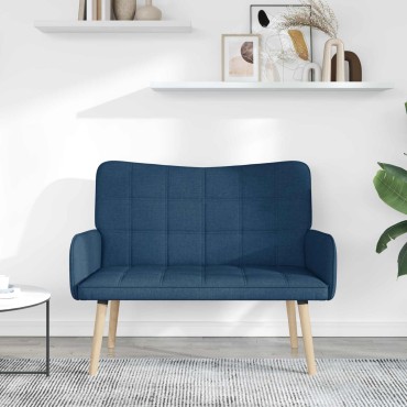 vidaXL Καναπές 2 ατόμων Μπλε 115x61x87cm Ύφασμα