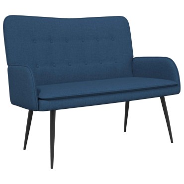 vidaXL Καναπές 2 ατόμων Μπλε 115x61x87cm Ύφασμα