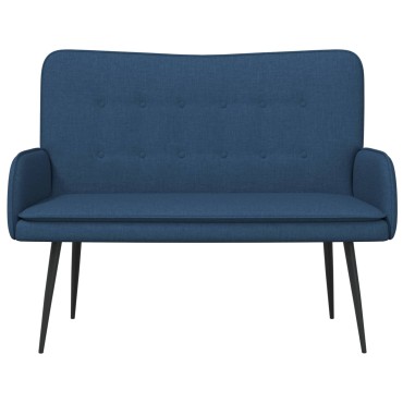 vidaXL Καναπές 2 ατόμων Μπλε 115x61x87cm Ύφασμα