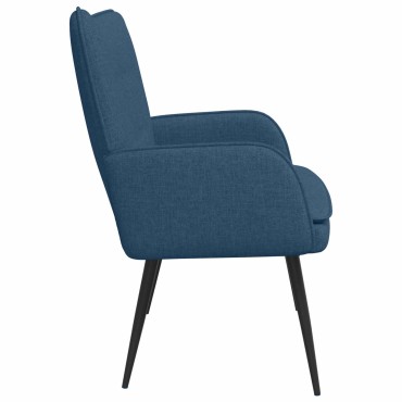 vidaXL Καναπές 2 ατόμων Μπλε 115x61x87cm Ύφασμα