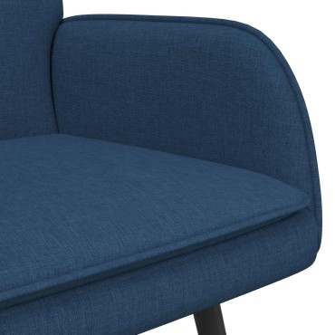 vidaXL Καναπές 2 ατόμων Μπλε 115x61x87cm Ύφασμα