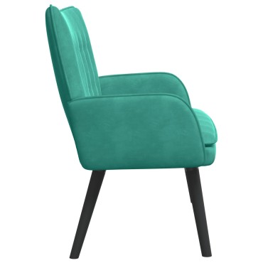 vidaXL Καναπές 2 ατόμων Τιρκουάζ 115x61x87cm Βελούδο