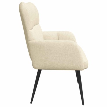 vidaXL Καναπές 2 ατόμων Κρεμ 115x61x87cm Ύφασμα