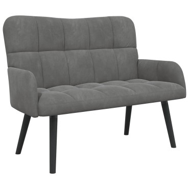 vidaXL Καναπές 2 ατόμων Σκούρο Γκρι 115x61x87cm Βελούδο