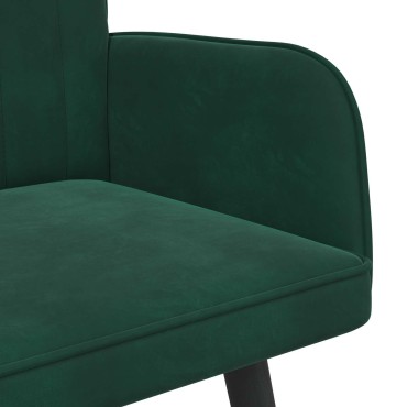 vidaXL Καναπές 2 ατόμων Σκούρο Πράσινο 115x61x87cm Βελούδο
