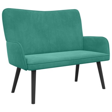 vidaXL Καναπές 2 ατόμων Τιρκουάζ 115x61x87cm Βελούδο