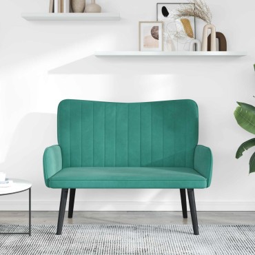 vidaXL Καναπές 2 ατόμων Τιρκουάζ 115x61x87cm Βελούδο