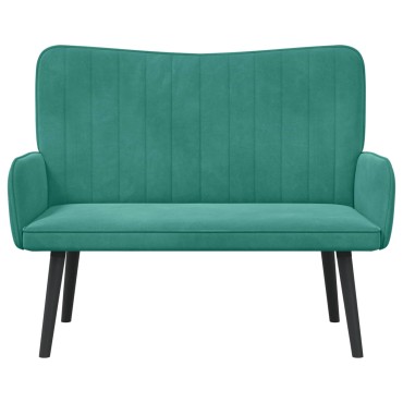vidaXL Καναπές 2 ατόμων Τιρκουάζ 115x61x87cm Βελούδο