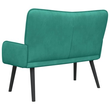 vidaXL Καναπές 2 ατόμων Τιρκουάζ 115x61x87cm Βελούδο