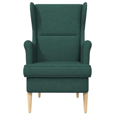 vidaXL Πολυθρόνα Σκούρο Πράσινο ύφασμα 65x79x100cm 1 τεμ.