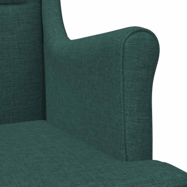 vidaXL Πολυθρόνα Σκούρο Πράσινο ύφασμα 65x79x100cm 1 τεμ.
