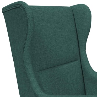 vidaXL Πολυθρόνα Σκούρο Πράσινο ύφασμα 65x79x100cm 1 τεμ.