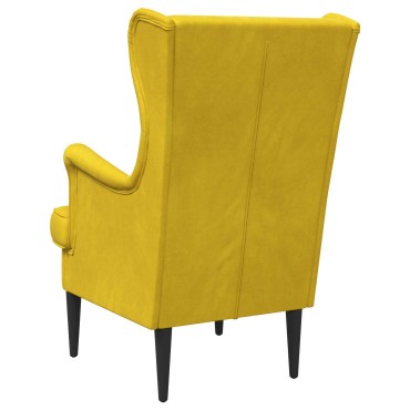 vidaXL Πολυθρόνα Κίτρινο Βελούδο 65x79x100cm 1 τεμ.