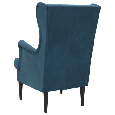 vidaXL Πολυθρόνα Μπλε Βελούδο 65x79x100cm 1 τεμ.