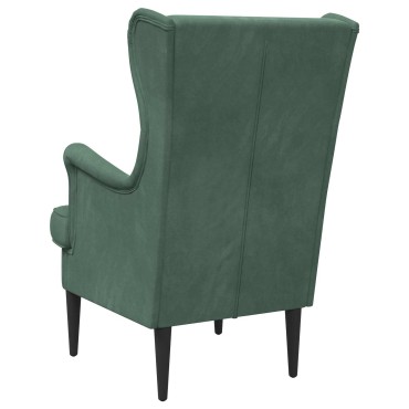 vidaXL Πολυθρόνα Θαλασσί Βελούδο 65x79x100cm 1 τεμ.
