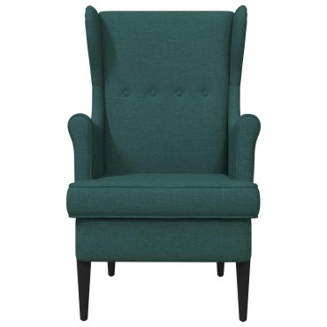 vidaXL Πολυθρόνα Σκούρο Πράσινο Ύφασμα 65x79x100cm 1 τεμ.