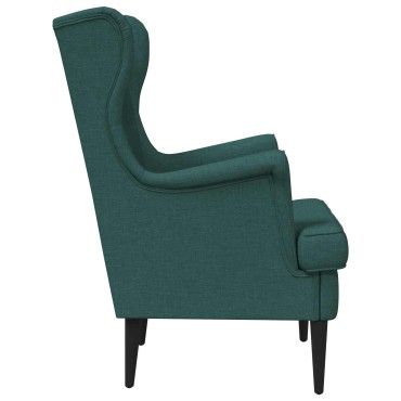 vidaXL Πολυθρόνα Σκούρο Πράσινο Ύφασμα 65x79x100cm 1 τεμ.