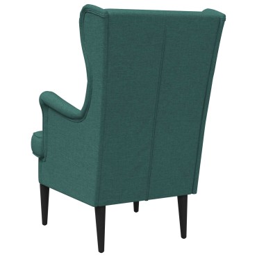 vidaXL Πολυθρόνα Σκούρο Πράσινο Ύφασμα 65x79x100cm 1 τεμ.
