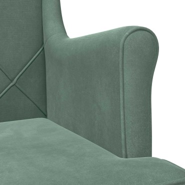 vidaXL Πολυθρόνα Θαλασσί Βελούδο 65x79x100cm 1 τεμ.