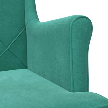 vidaXL Πολυθρόνα Τιρκουάζ Βελούδο 65x79x100cm 1 τεμ.