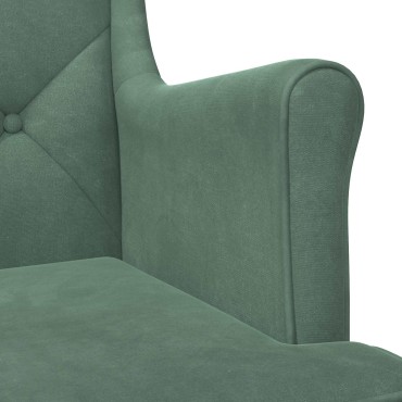 vidaXL Πολυθρόνα Θαλασσί Βελούδο 65x79x100cm 1 τεμ.