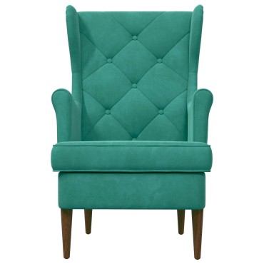 vidaXL Πολυθρόνα Τιρκουάζ Βελούδο 65x79x100cm 1 τεμ.